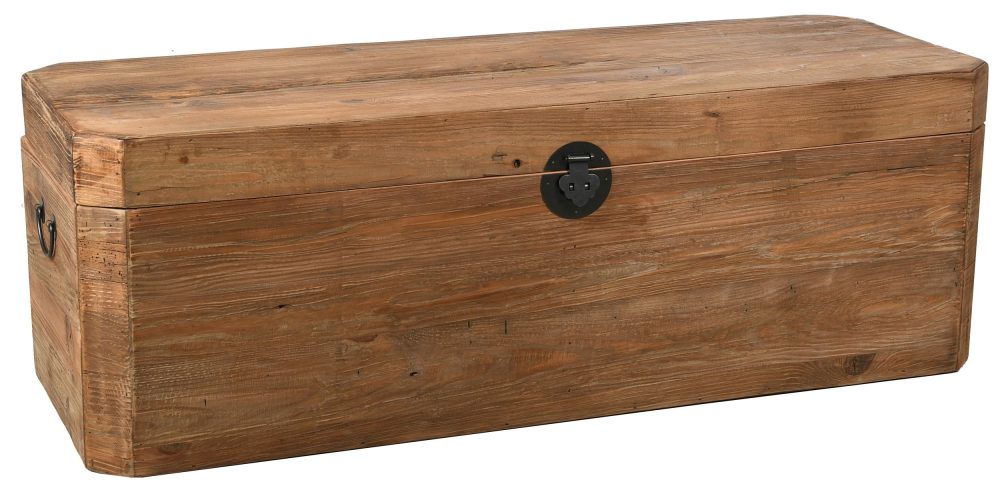 Coffre en pin et métal Rewood (Rectangle)