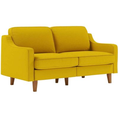 Canapé 2 places en tissu Robin (Jaune)