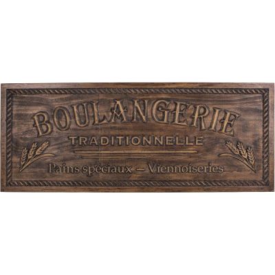 Plaque décorative en bois Boulangerie 108 x 42 cm