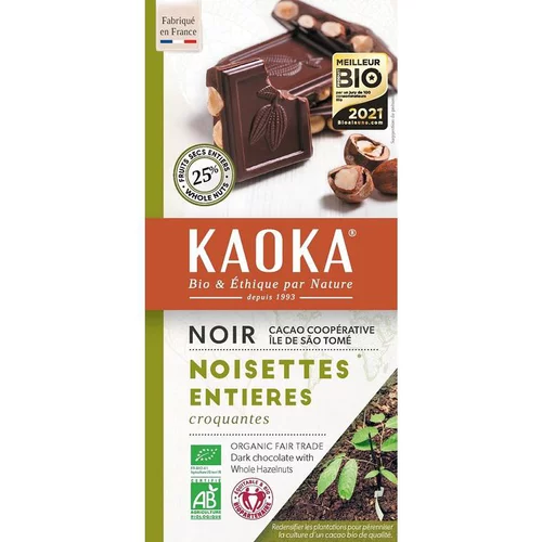 À adopter pour l’extérieur：Chocolat noir aux noisettes entières bio - 180 g
