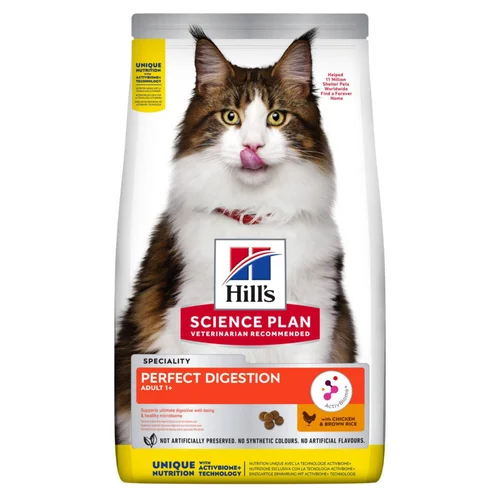 Solution simple:Croquettes pour chat adulte Hill's Science Plan Perfect Digestion - 1,5 kg