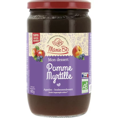 Pour votre quotidien:Purée de Pomme Myrtille bio - 680 gr