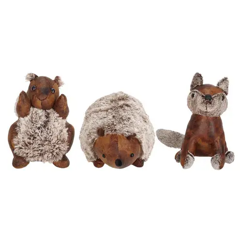 Jardin & pratique:Cale-porte animal de la forêt marron - 17 x 24 x 22 cm