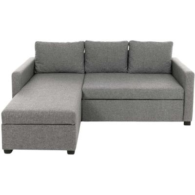 Canapé d'angle convertible avec rangement Kado (Gris clair)