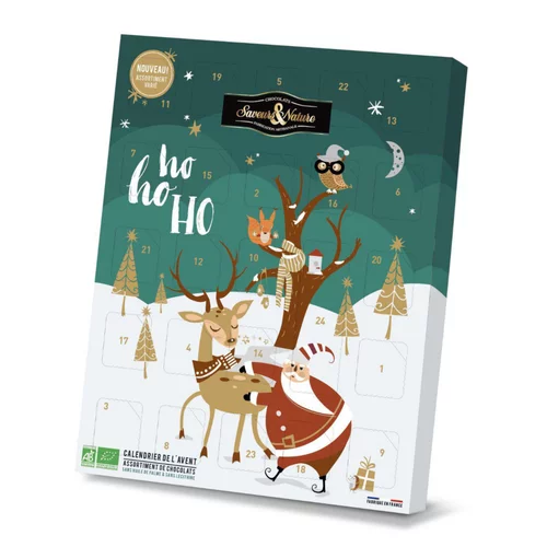Choix pour le jardin:Calendrier de l'avent pour enfants Saveurs & Nature - 24 chocolats bio