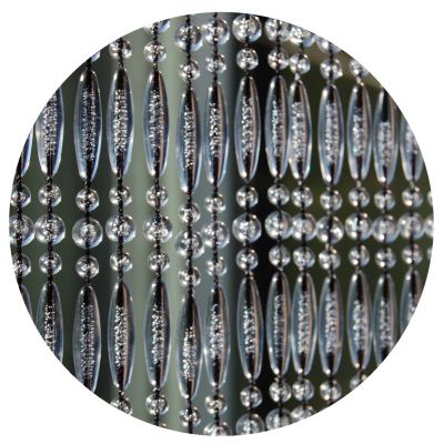 Rideau de porte en PVC noir et transparent Stresa (90x210 cm)
