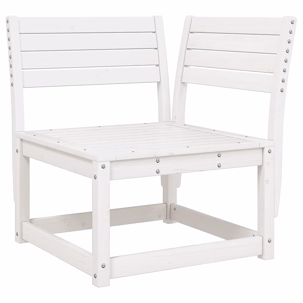 Canapé d'angle de jardin blanc 73 × 73 × 78cm bois pin massif vidaXL