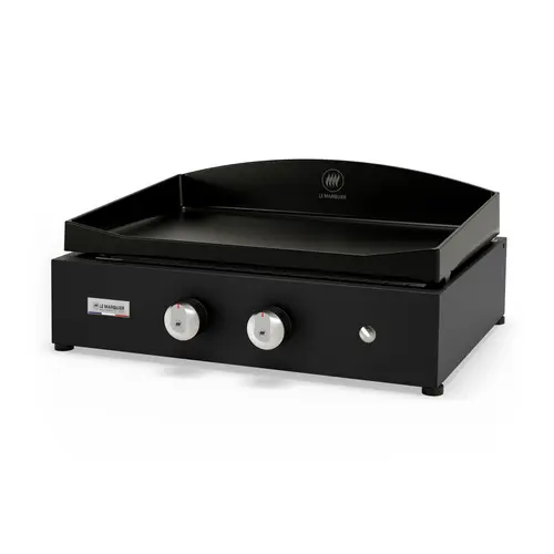 Jardin & déco:Plancha vintage gaz Pure 260 noir Le Marquier - L 61 x P 52 x H 27 cm