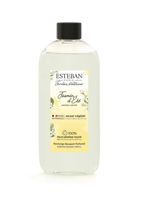 Jardin à embellir:Recharge pour bouquet parfumé Esteban parfum Jasmin d’été - 200 ml