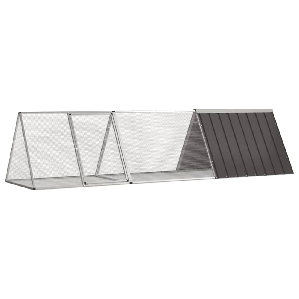 vidaXL Clapier Anthracite 302,5x80,5x71 cm Acier galvanisé