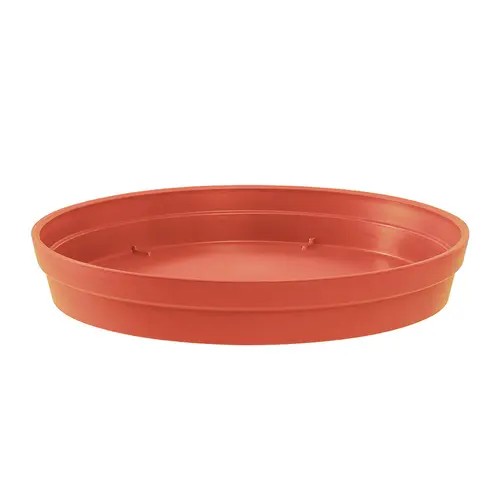 Pour créer votre univers jardin：Soucoupe ronde en plastique coloris terre battue EDA Toscane - Ø 54 x H 7,5 cm