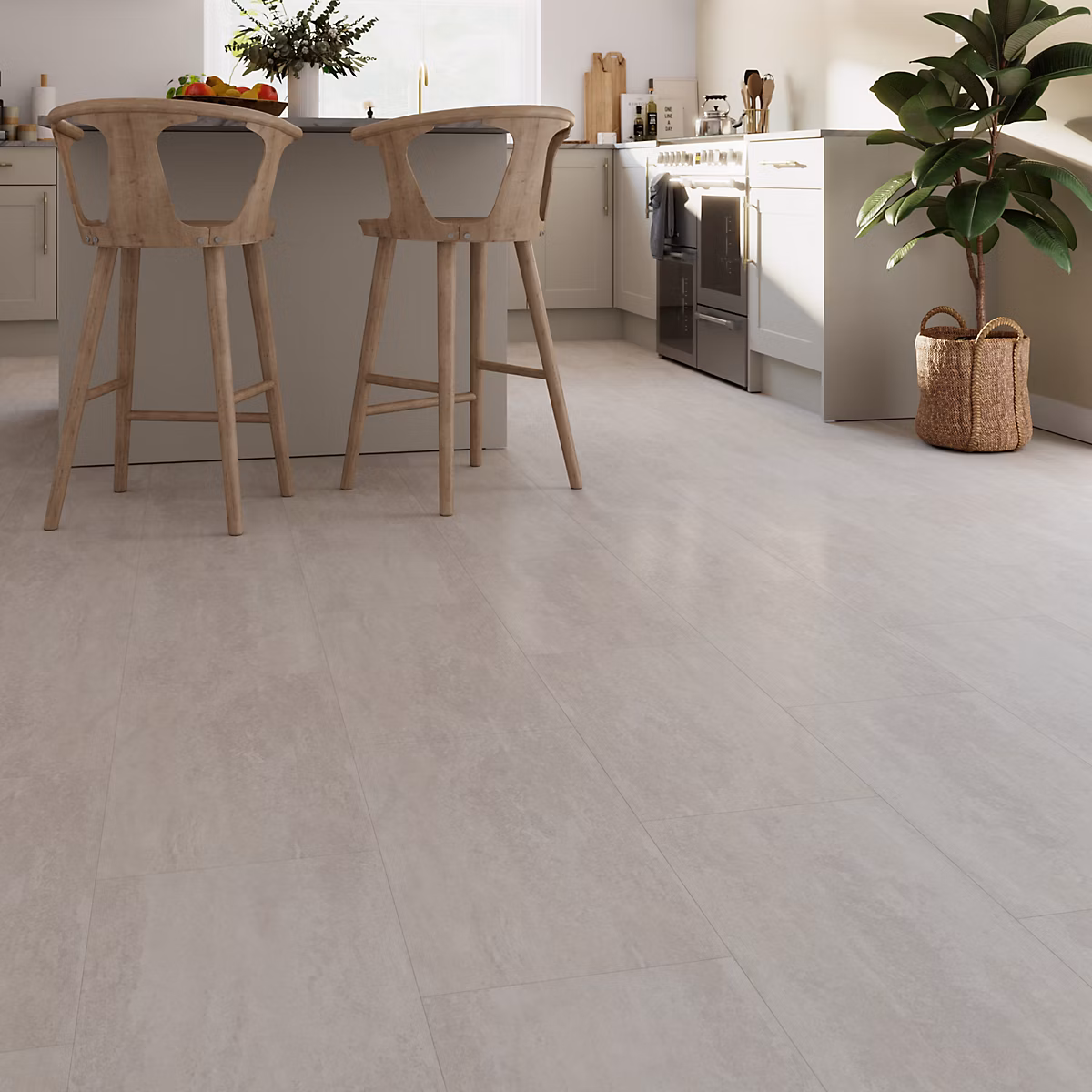 Dalle et lame PVC – Dalle PVC clipsable pour sol intérieur l.32 x L.63 cm effet pierre travertin GoodHome Mambo (vendue au carton)
