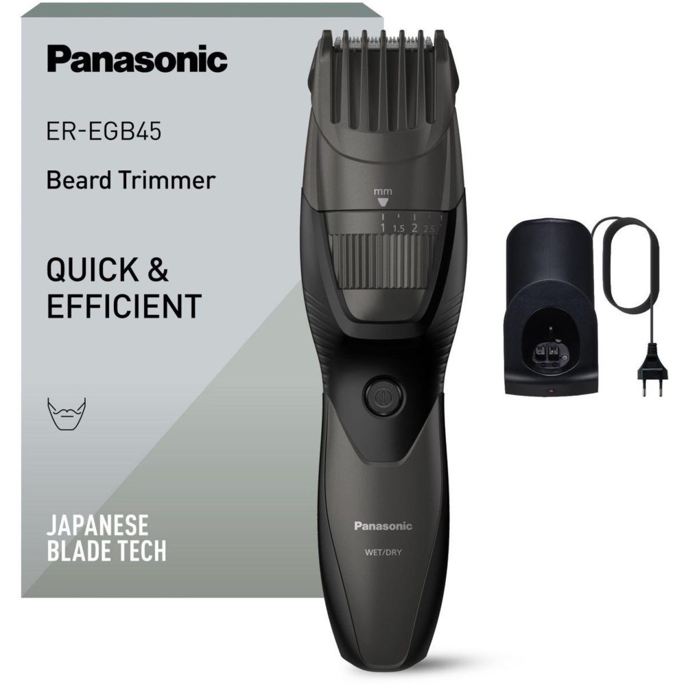 PANASONIC Tondeuse barbe er-egb45s503, molette réglable, 20 hauteurs de coupe, précision 0,5 mm, autonomie 60 mn