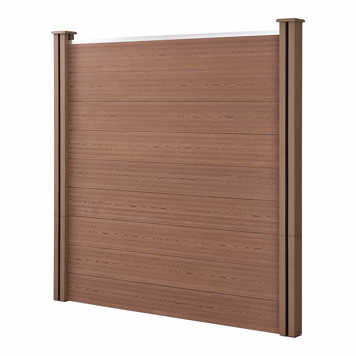 Clôture Brise Vue Getafe Bois Composite Marron 183 × 357 cm NEU.HOLZ