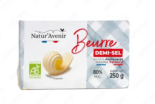 Jardin au naturel：Beurre demi-sel bio Natur’Avenir – 250 g