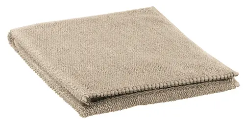 Jardin fonctionnel：Serviette de toilette en coton coloris galet Vivaraise Bora - 100 x 50 cm