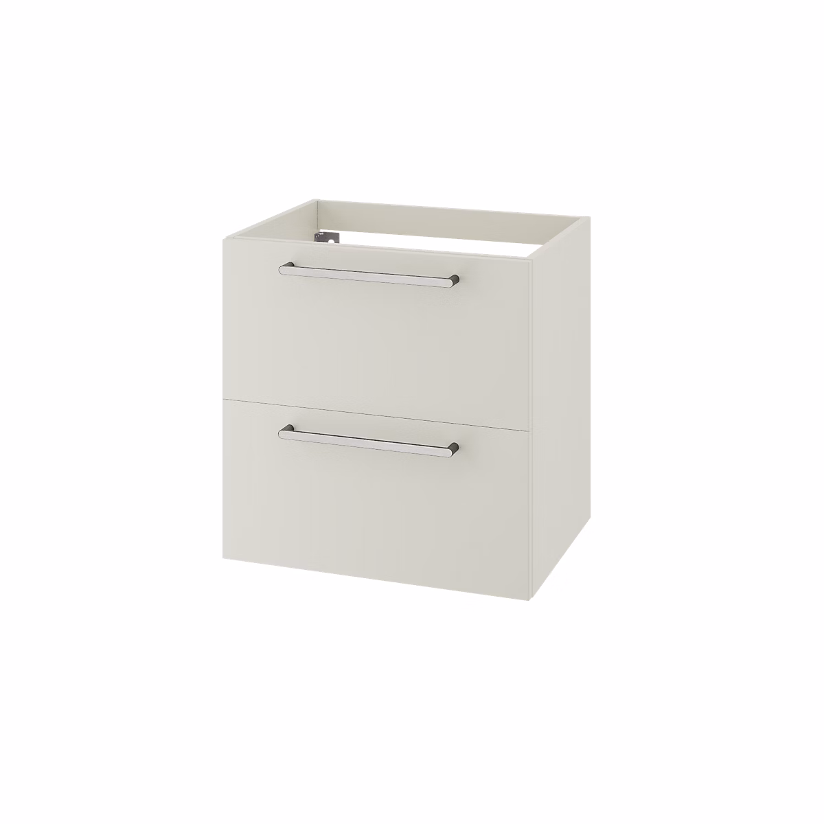 Meuble de salle de bains – Meuble sous vasque suspendu gris galet 2 tiroirs l.60 x H.60 x P.45 cm GoodHome Imandra