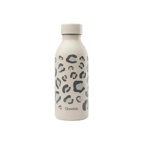 Pour embellir le jardin：Bouteille isotherme Icon Wild en inox coloris beige sable Qwetch - 500 ml