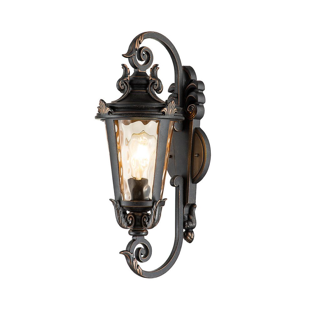 Elstead Baltimore – Lanterne murale extérieure à 1 lumière, bronze vieilli, IP44, E27