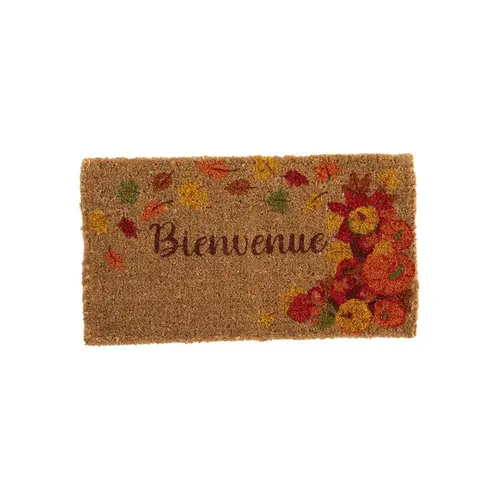 Qualité pour le jardin:Paillasson en fibre de coco motif citrouilles message Bienvenue - 72 x 40 cm