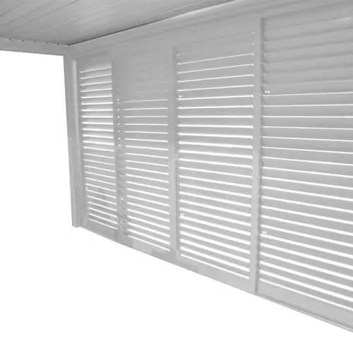 Solution nature:Claustra coulissant pour pergola autoportée coloris blanc en aluminium - 3 m