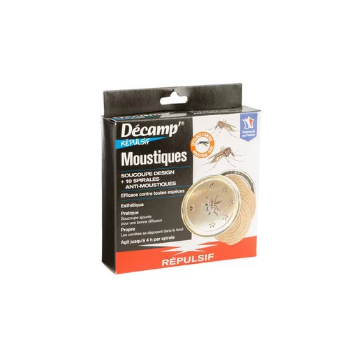 Jardin en douceur:Spirales anti-moustiques avec soucoupe à cendres x 10