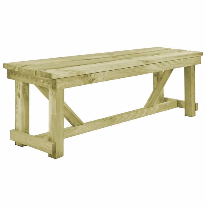 Banc de jardin 140 cm Bois de pin imprégné vidaXL – Réf. YQTKQRLEA8128316483