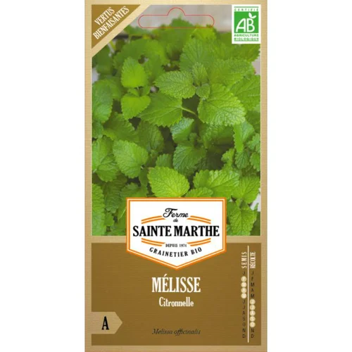 Le jardin au quotidien:Graines de Mélisse citronnelle bio Ferme de Sainte Marthe - graines à semer
