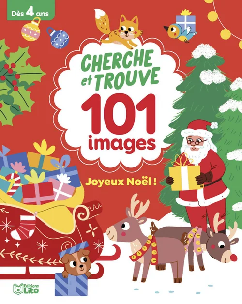 Loisirs au jardin:Livre jeu "Joyeux Noël" aux Éditions Lito collection Cherche et trouve 101 images
