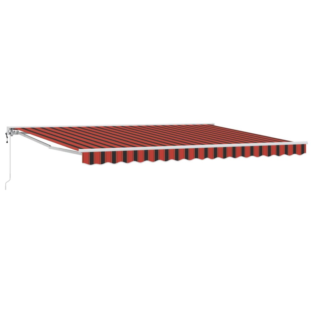vidaXL Auvent rétractable électrique Orange, Noir et Jaune 5 × 3,5 m