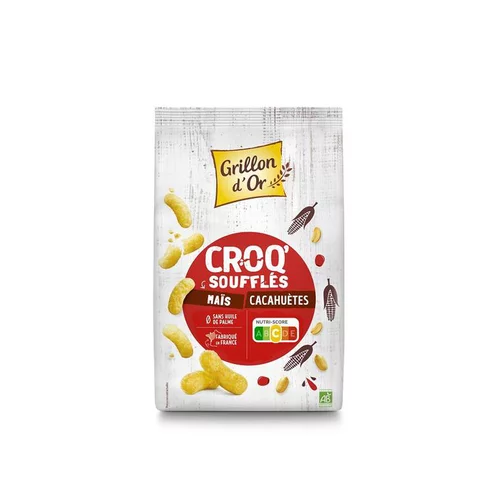 Pour aménager le jardin:Croq soufflé maïs cacahuète bio Grillon d’or - 90 g