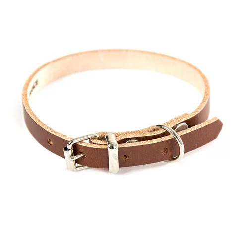 Jardin équipement：Collier cuir marron 18 mm x 45 cm