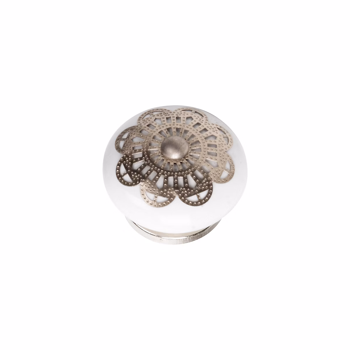 Bouton de meuble porcelaine diamètre 40 mm ceramique appliqué en argent lot de 24 piéces – Réf. UEWZFEVQF6961309387