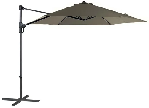 Au service de votre jardin：Parasol déporté rond en polyester - Ø 300 cm