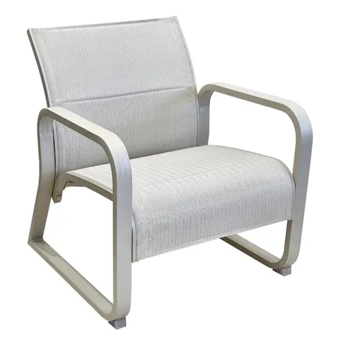 Sélection pratique:Fauteuil lounge Quenza II-padded coloris beige en aluminium