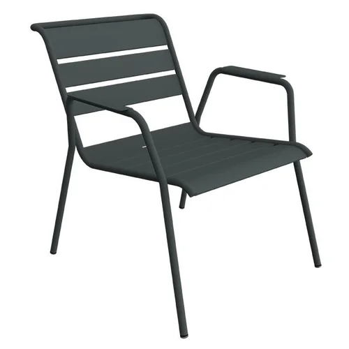 Univers végétal:Fauteuil Lounge Monceau coloris gris en acier Fermob - 87 x 77 cm
