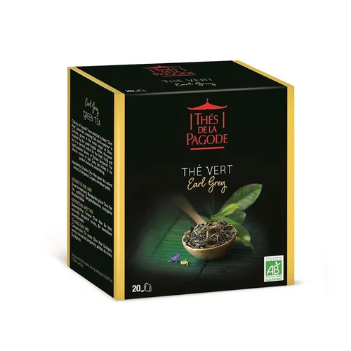 Jardin à adopter:Thé vert Earl Grey bio Thés de la Pagode - 40 g / 20 infusettes