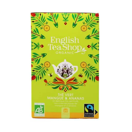 Solution extérieure：Thé vert mangue et ananas bio English Tea - 20 sachets