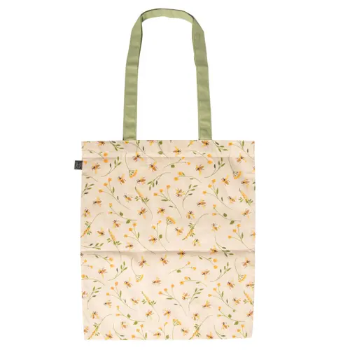 Pour tous vos besoins jardin:Sac de course en coton motif abeilles - 36,2 x 42,5 cm