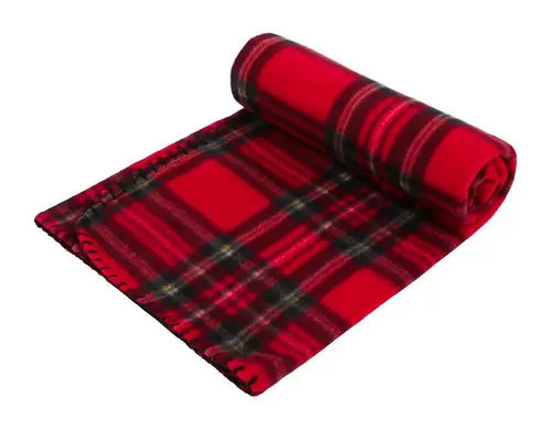 Un choix pratique pour le jardin:Plaid de Noël pour chien et chat en polaire coloris rouge motifs à carreaux Wouapy - 100 x 70 cm