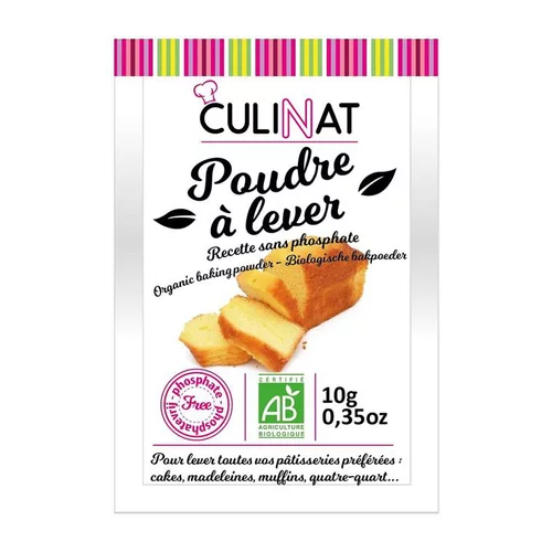 Solution maison：Poudre à lever Culinat sans phosphate 8x10g