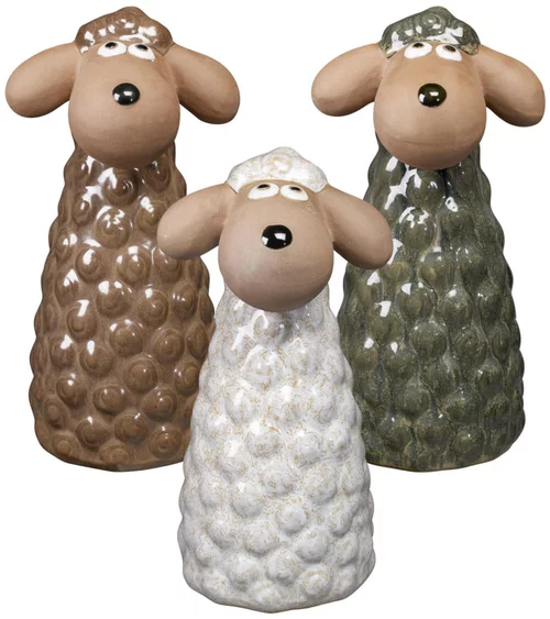 Pour un jardin bien organisé:Mouton en terre cuite émaillée Deroma Pecora - 30 cm
