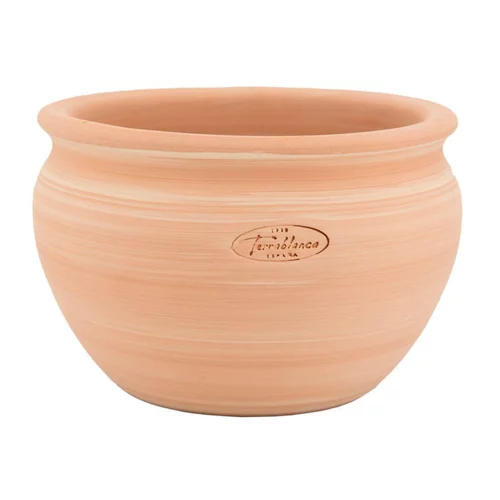Sélection pour le jardin：Pot boule en terre cuite claire Terrablanca - Ø 28 x H 20 cm