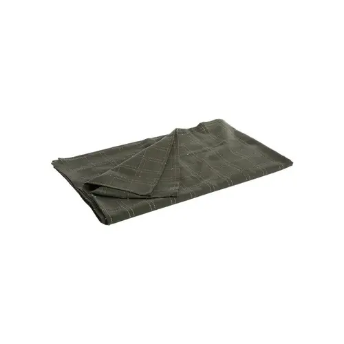 Extérieur solution:Nappe à carreaux en coton vert sapin et fils dorés - 250 x 150 cm