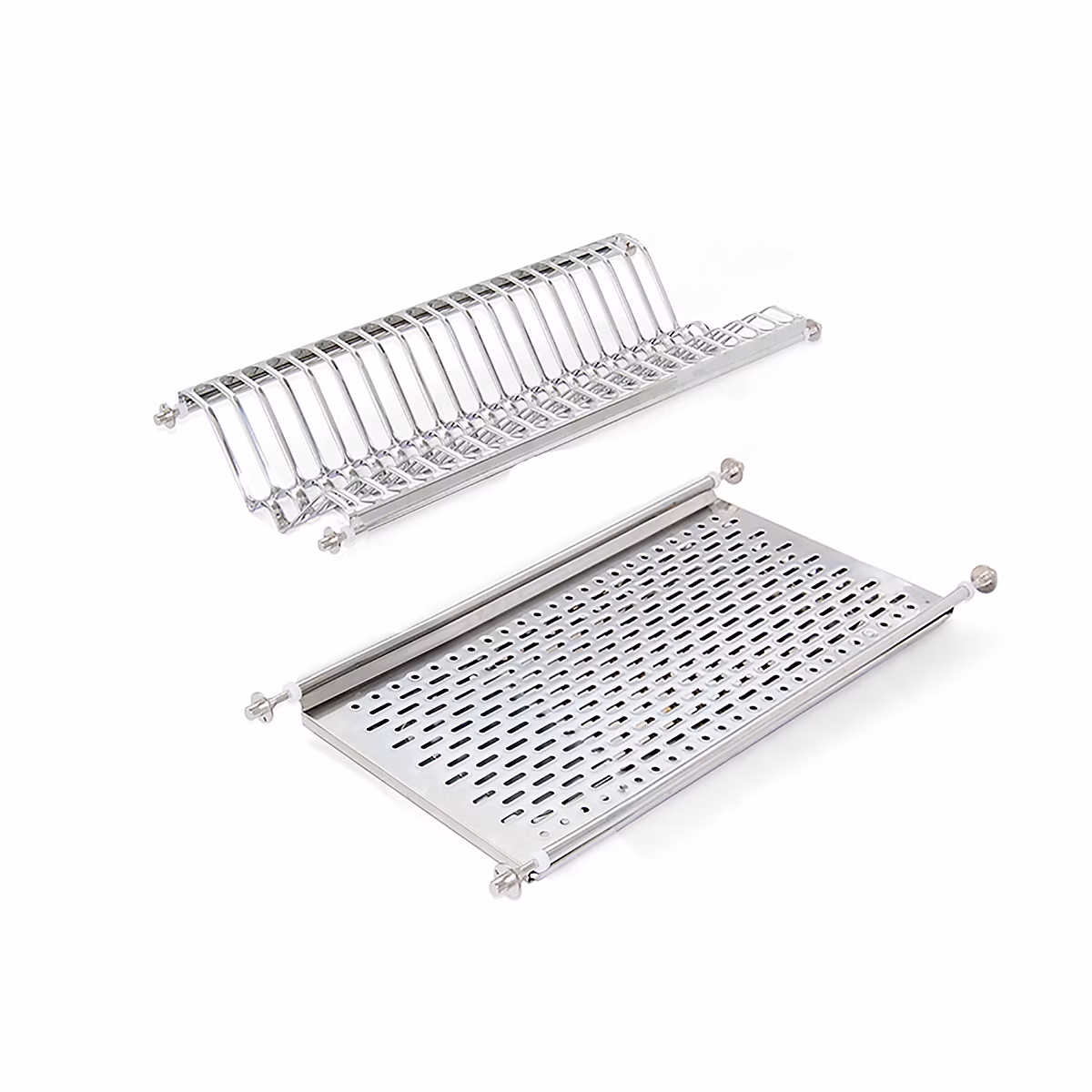 Emuca Egouttoir porte-assiettes pour meuble haut – module 600mm, acier inoxydable
