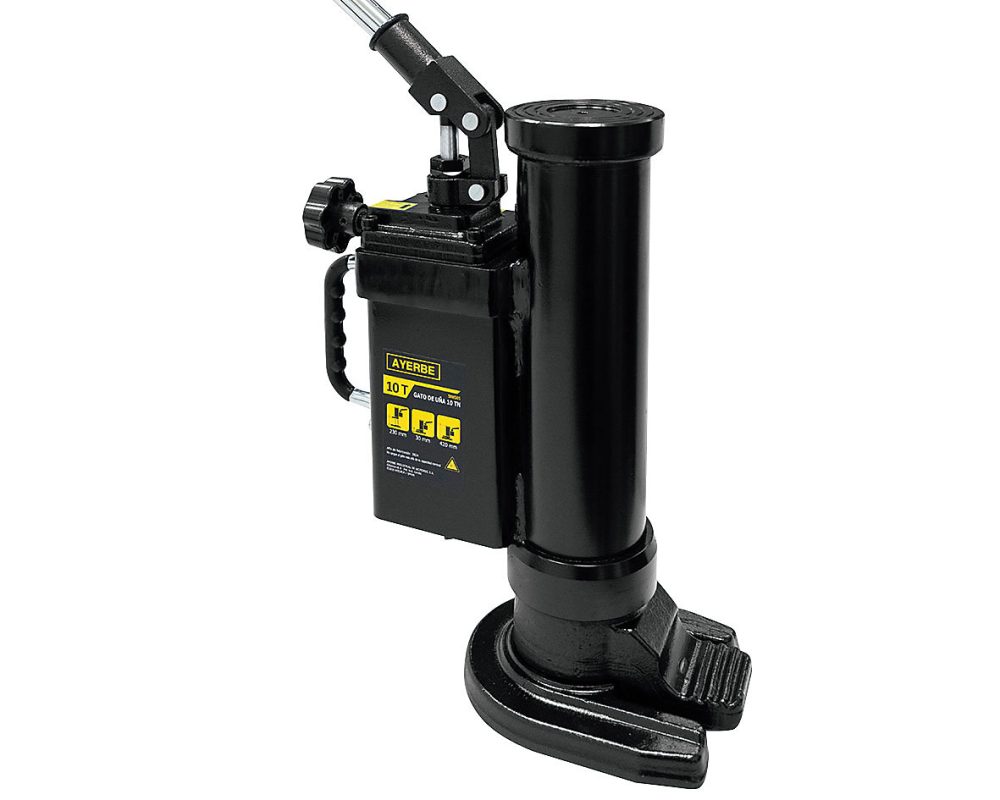 Cric hydraulique à patte 5 tonnes tête et 2 tonnes patte hauteur 25 – 573 mm robuste