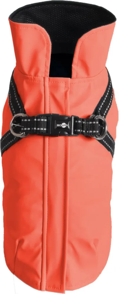 Pour embellir le jardin:Manteau pour chien coloris corail avec harnais intégré Bobby Tom - Taille 28XS