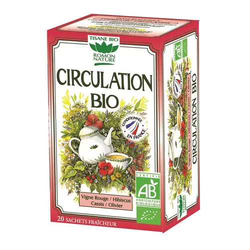 Malin extérieur：Tisane circulation bio en boite de 32 g