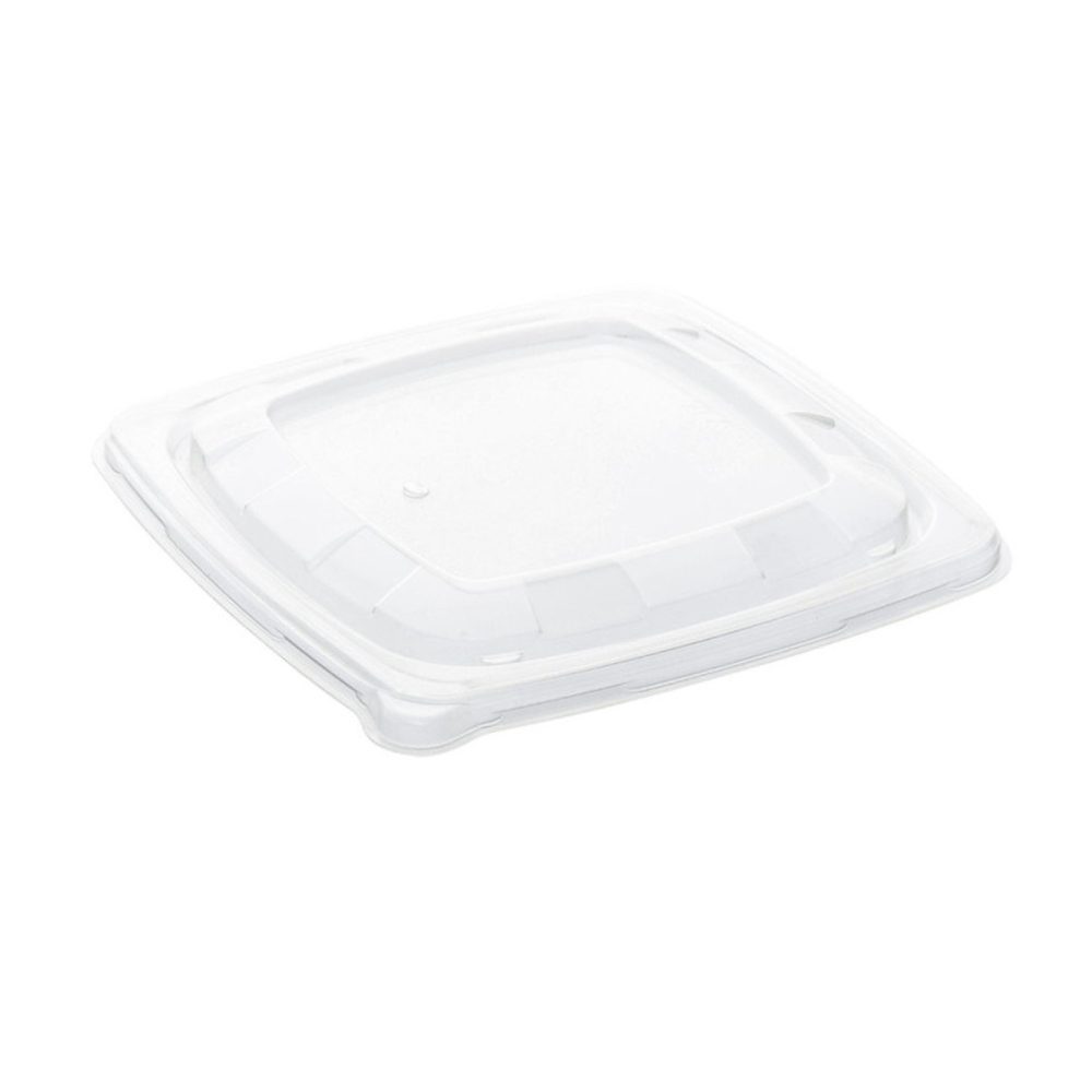 75 Couvercles Transparents pour Saladiers Carrés Pyramidal 750 ml (18 × 18 x H. 5 cm) Robustes et s en PET – D-Work