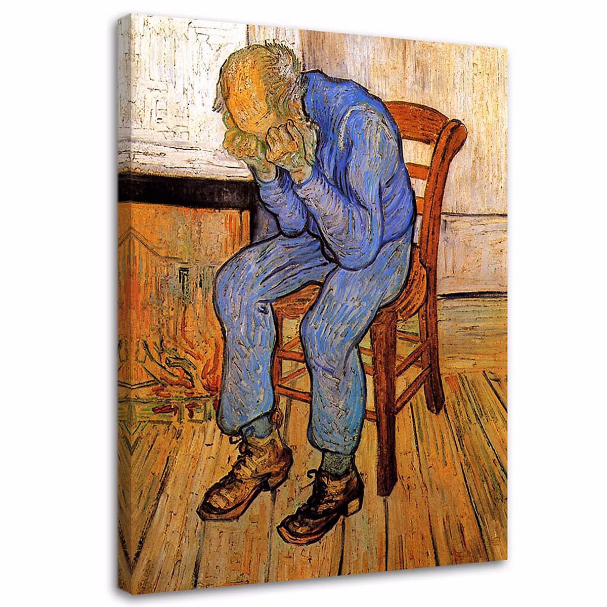 Cadre déco – Vieil homme en tristesse V. van Gogh 40 × 60 cm